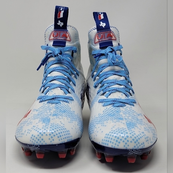 Under Armour Men Spotlight Lux 2 MC 3027041-100 TEXAS Football Cleats Size Multi main image 7